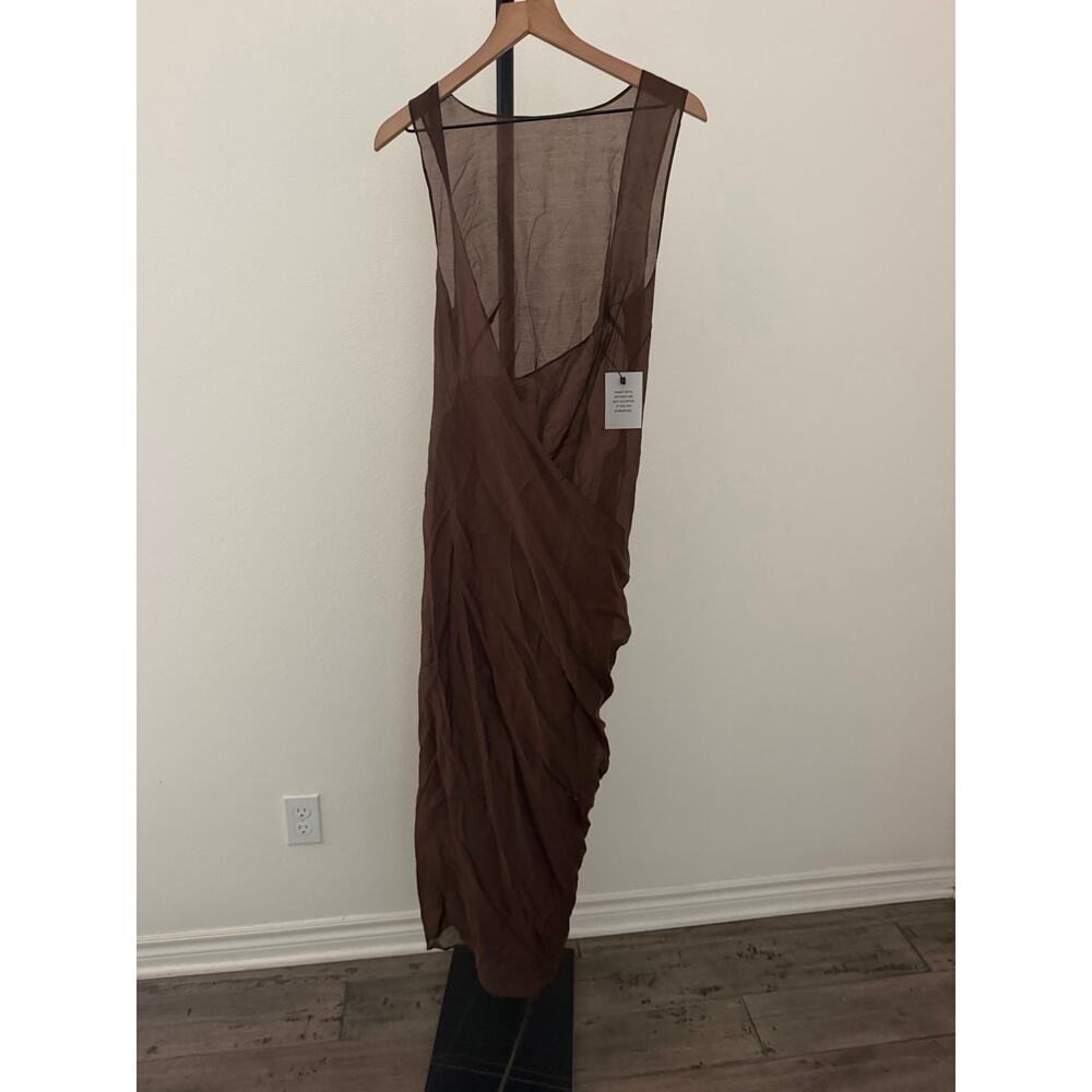New Camila Coelho Mirelle maxi brown dress sz S $239 - Picture 5 of 6
